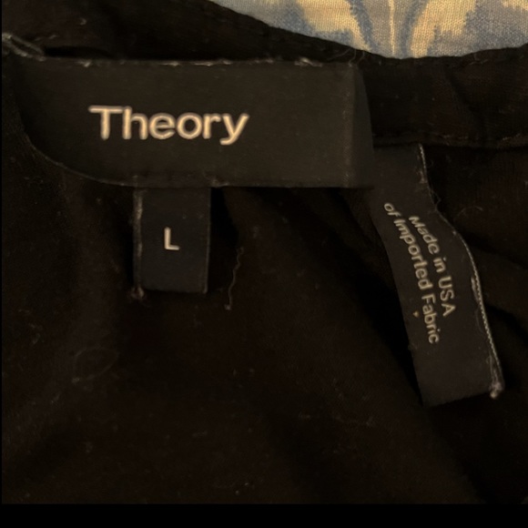 Theory Alrik K Drapey Tee Blouse in Black Size Large - Picture 5 of 6